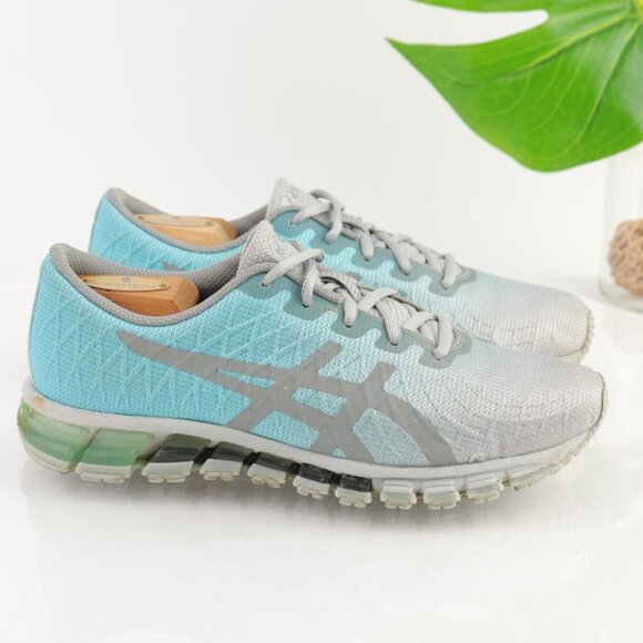 Asics Womens Gel Quantum Running Shoe Size 9 Blue Silver Gray Sneaker Trainer - Picture 6 of 12